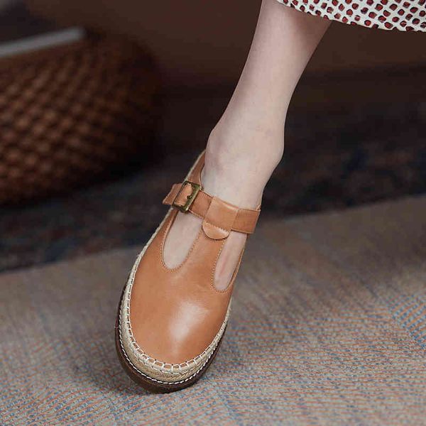 dress shoes genuine leather apartment slippage in the straw thick bottom women's shoes round toe tread platform lady office shoe casual, Black
dress shoes genuine leather apartment slippage in the straw thick bottom women's shoes round toe tread platform lady office shoe casual, Black