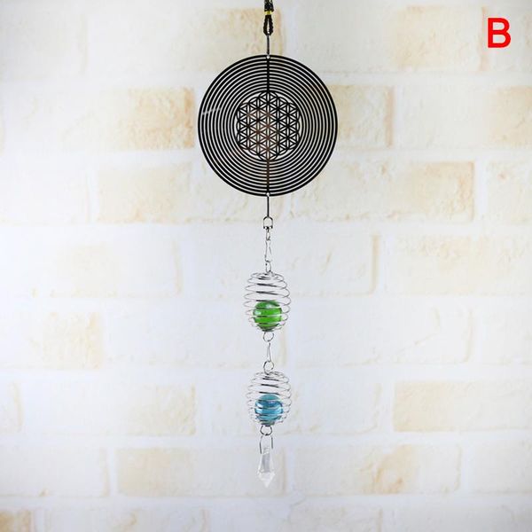 decorative objects & figurines 3d metal hanging spinner wind chime with spiral tail ball center home decor
decorative objects & figurines 3d metal hanging spinner wind chime with spiral tail ball center home decor