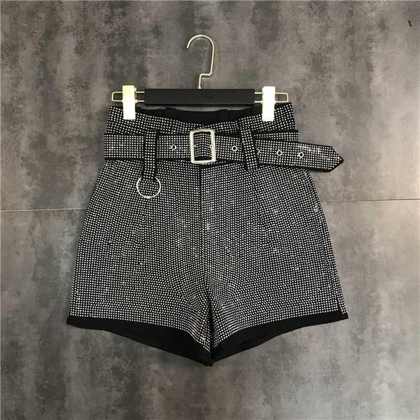 women's shorts 2021 summer spring crystal diamond belt high-rise secy&club b622, White;black
women's shorts 2021 summer spring crystal diamond belt high-rise secy&club b622, White;black