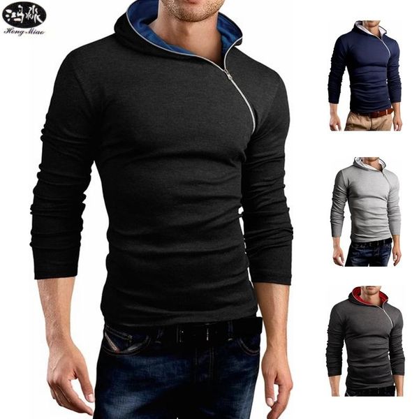 hongmiao 2021 fashion men's t-shirt hooded long sleeve slim inclined zipper leisure sports running jerseys, Black;blue
hongmiao 2021 fashion men's t-shirt hooded long sleeve slim inclined zipper leisure sports running jerseys, Black;blue