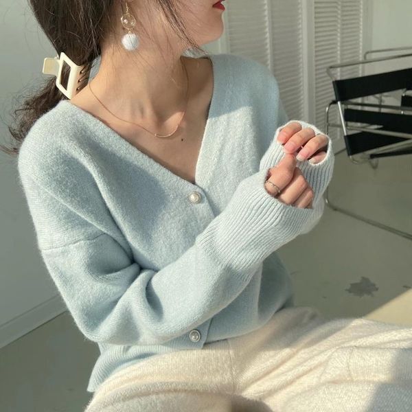 women's sweaters korean version of sweet and cute v-neck knitted ladies clothes solid color warm loose jacket y2k cardigan sweater wome, White;black
women's sweaters korean version of sweet and cute v-neck knitted ladies clothes solid color warm loose jacket y2k cardigan sweater wome, White;black