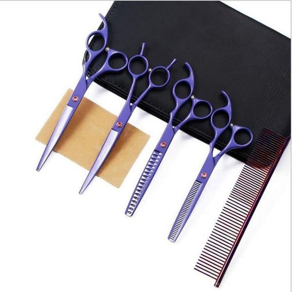 hair scissors 7 inch stainless steel blunt straight thinning curved purple hairdressing scissor set
hair scissors 7 inch stainless steel blunt straight thinning curved purple hairdressing scissor set