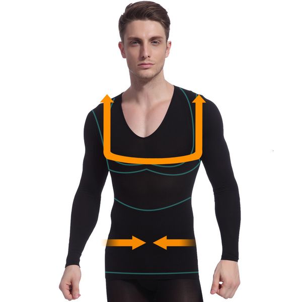 men's tracksuits fashion autumn winter warm bodybuilding belly in thermal stretch body underwear function v-neck long sleeve tshir, Gray
men's tracksuits fashion autumn winter warm bodybuilding belly in thermal stretch body underwear function v-neck long sleeve tshir, Gray