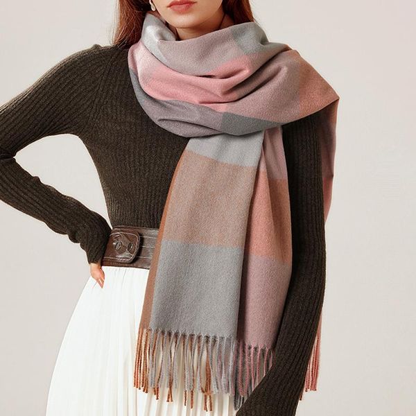 scarves 2021 women winter scarf imitation cashmere soft warm thick wool plaid wraps lady wide long shawls blanket pashmina, Blue;gray
scarves 2021 women winter scarf imitation cashmere soft warm thick wool plaid wraps lady wide long shawls blanket pashmina, Blue;gray