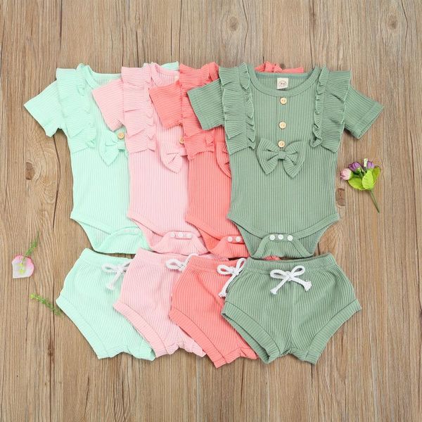 clothing sets baby solid color clothes set girls short sleeve o-neck romper with ruffles and drawstring pants, White
clothing sets baby solid color clothes set girls short sleeve o-neck romper with ruffles and drawstring pants, White