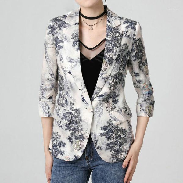 fashion 2021 runway designer blazer suit women's notched chinese landscape ink painting printing jacket suits & blazers, White;black
fashion 2021 runway designer blazer suit women's notched chinese landscape ink painting printing jacket suits & blazers, White;black