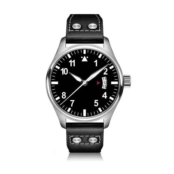 mens luxury automatic mechanical watch 329301 requin brand black dial silver white stainless steel case number 12 leather strap pilot, Slivery;brown
mens luxury automatic mechanical watch 329301 requin brand black dial silver white stainless steel case number 12 leather strap pilot, Slivery;brown