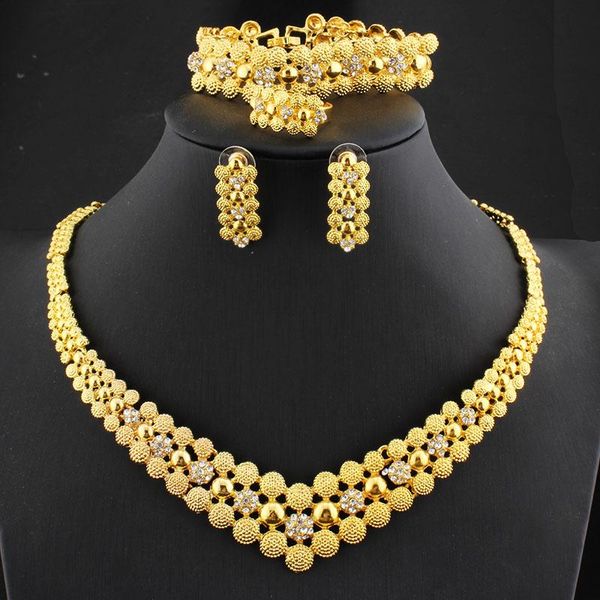 earrings & necklace women nigeria jewelry set earring bracelet ring four piece gold color, Silver
earrings & necklace women nigeria jewelry set earring bracelet ring four piece gold color, Silver