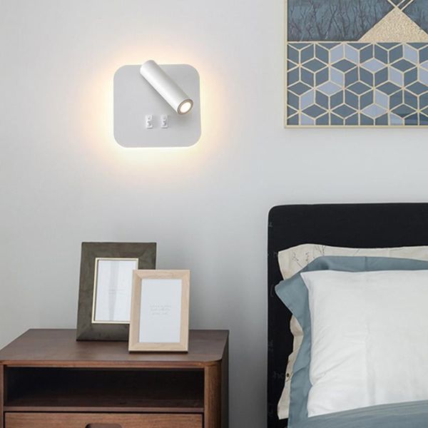 nordic led wall lamp with switch 3w spotligh 6w backlight rotation sconce indoor light for home bedroom reading
nordic led wall lamp with switch 3w spotligh 6w backlight rotation sconce indoor light for home bedroom reading