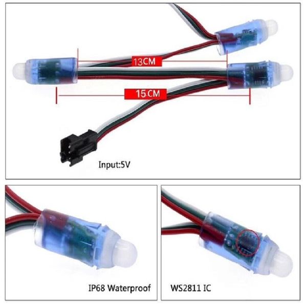 50pcs 12mm 10cm/15cm wires 4m/6.5meter full color waterproof ip68 led pixel light module rgb digital strings dc5v ws2811 modules
50pcs 12mm 10cm/15cm wires 4m/6.5meter full color waterproof ip68 led pixel light module rgb digital strings dc5v ws2811 modules