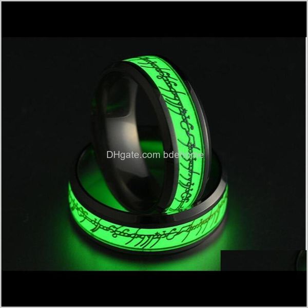 2021 band jewelry delivery stainless steel lord of ring fluorescent glowing finger glow in the dark gold sier pattern rings lort drop 0n, Silver
2021 band jewelry delivery stainless steel lord of ring fluorescent glowing finger glow in the dark gold sier pattern rings lort drop 0n, Silver