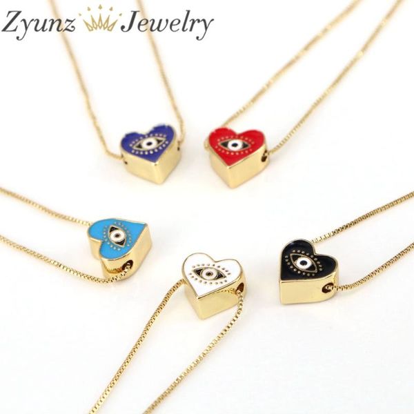 pendant necklaces 10pcs, colorful enamel geometric heart turkish eye women necklace vintage adjustable chain jewelry, Silver
pendant necklaces 10pcs, colorful enamel geometric heart turkish eye women necklace vintage adjustable chain jewelry, Silver