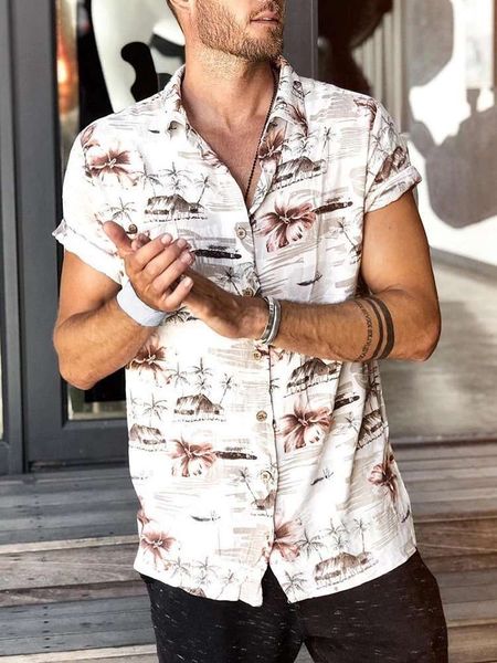 dresses summer men's oversize printed short sleeve thin casual floral fat man beach shirt, White;black
dresses summer men's oversize printed short sleeve thin casual floral fat man beach shirt, White;black