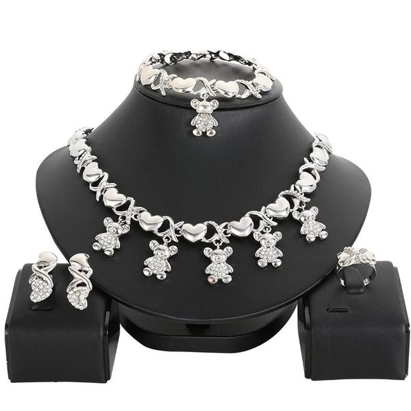 earrings & necklace est african dubai jewelry sets silver color nigerian bear heart shape crystal set for women italian accessories
earrings & necklace est african dubai jewelry sets silver color nigerian bear heart shape crystal set for women italian accessories