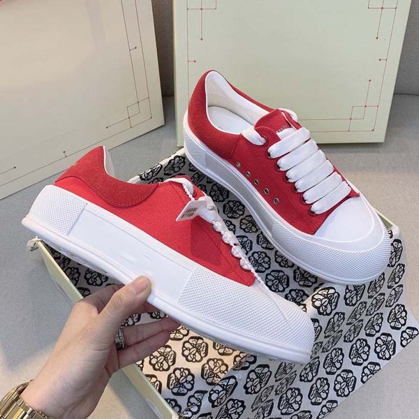 women designer shoes sneakers shoe brands loafers lace up deck canvas sneaker thick broad rubber sole red with box, Black
women designer shoes sneakers shoe brands loafers lace up deck canvas sneaker thick broad rubber sole red with box, Black