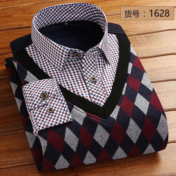 men's casual shirts quality winter warm soft shirt sweater cardigan long sleeve collar flannel men home dress, White;black
men's casual shirts quality winter warm soft shirt sweater cardigan long sleeve collar flannel men home dress, White;black