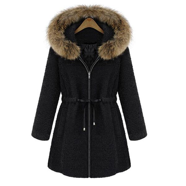 women's wool & blends zadorin coat women fashion solid hooded long sleeve drawstring woolen warm elegant winter zipper overcoat, Black
women's wool & blends zadorin coat women fashion solid hooded long sleeve drawstring woolen warm elegant winter zipper overcoat, Black