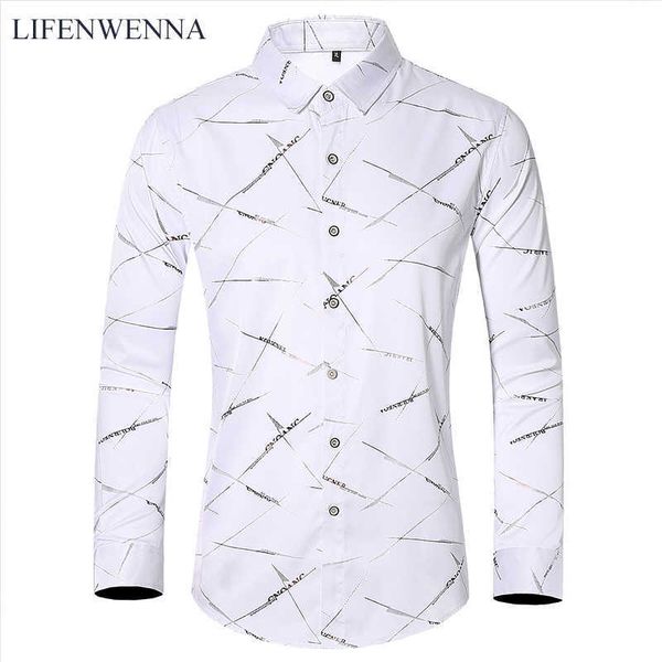 lifenwenna men's boutique shirt casual print button down long sleeve mens business social shirts plus size 6xl 7xl 210528, White;black
lifenwenna men's boutique shirt casual print button down long sleeve mens business social shirts plus size 6xl 7xl 210528, White;black