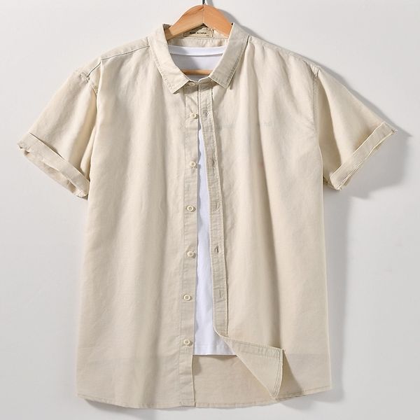 spring summer new solid color short sleeve cotton and hemp men's korean fashion casual loose size shirt2021, White;black
spring summer new solid color short sleeve cotton and hemp men's korean fashion casual loose size shirt2021, White;black