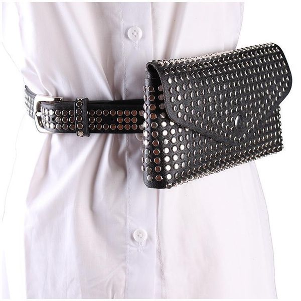 women rivet leather waist bag punkk fashion clutch shoulder handbag ladies bags
women rivet leather waist bag punkk fashion clutch shoulder handbag ladies bags