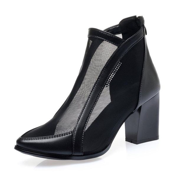 boots 2021 mesh women shoes summer ankle square high heel sandal zip concise female pumps d138, Black
boots 2021 mesh women shoes summer ankle square high heel sandal zip concise female pumps d138, Black