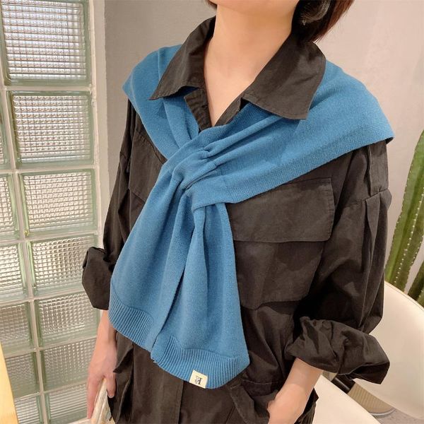 scarves imitation cross scarf shawl knitted solid color waistcoat warm multifunction accessories, Blue;gray
scarves imitation cross scarf shawl knitted solid color waistcoat warm multifunction accessories, Blue;gray