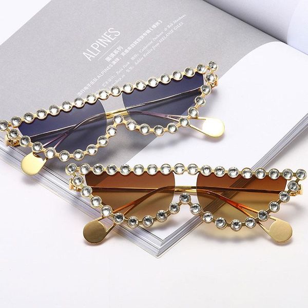 sunglasses luxury designer diamond women brand cat eye eyewear party metal frame sun glasses shades female uv400, White;black
sunglasses luxury designer diamond women brand cat eye eyewear party metal frame sun glasses shades female uv400, White;black