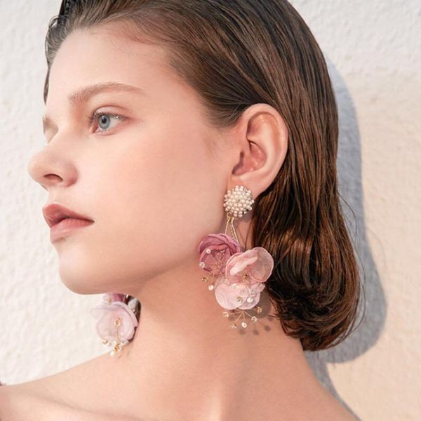 dangle & chandelier holiday style pink lace / flower temperament retro pendant long earrings crystal large jewelry, Silver
dangle & chandelier holiday style pink lace / flower temperament retro pendant long earrings crystal large jewelry, Silver