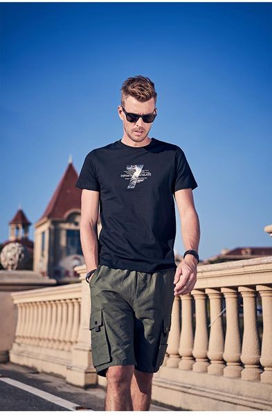 men's t-shirts 2890 summer trendy creative pattern printing short-sleeved casual round neck t-shirt, White;black 
men's t-shirts 2890 summer trendy creative pattern printing short-sleeved casual round neck t-shirt, White;black