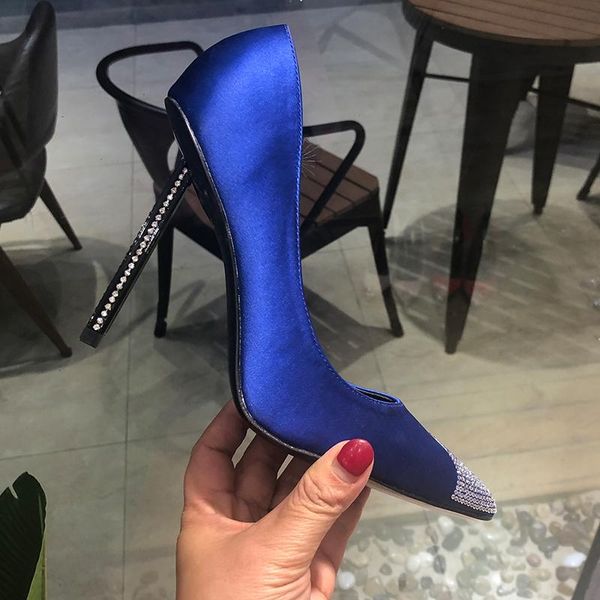 fashion blue silk satin crystal poined toe stiletto high heel shoe pump high-heeled dress shoes, Black
fashion blue silk satin crystal poined toe stiletto high heel shoe pump high-heeled dress shoes, Black