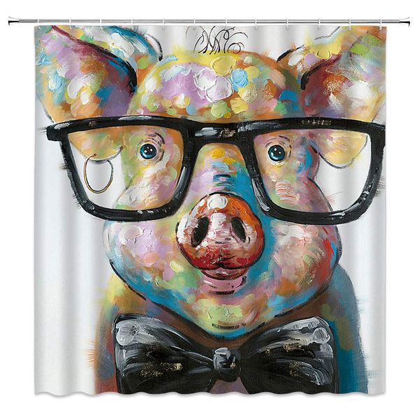 funny pig shower curtain animal art pig with glasses funky animals colorful oil painting decor happy pig theme,fabric bathroom
funny pig shower curtain animal art pig with glasses funky animals colorful oil painting decor happy pig theme,fabric bathroom