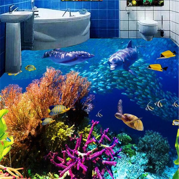shuhiko customized large mural pvc waterproof bathroom living room underwater world 3d floor thick wear-resistant stickers wallpapers
shuhiko customized large mural pvc waterproof bathroom living room underwater world 3d floor thick wear-resistant stickers wallpapers