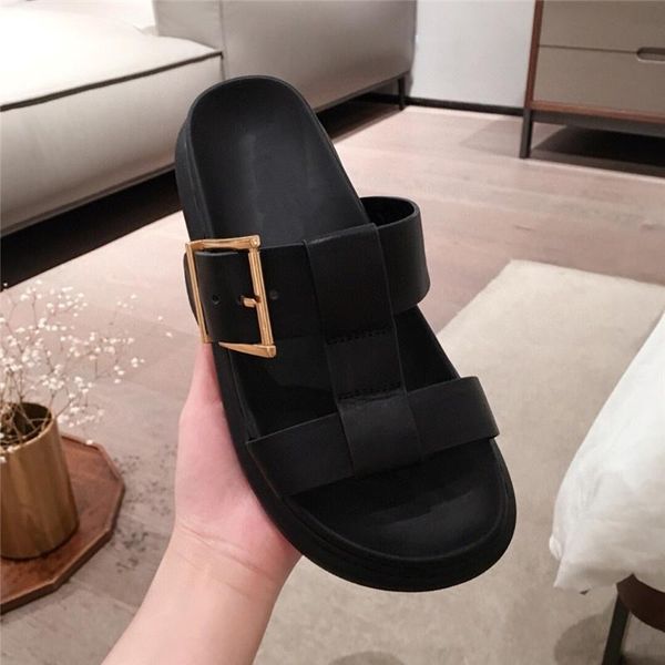 summer candy color simple style soft genuine leather slippers buckle design beach sandals women sports slipper, Black
summer candy color simple style soft genuine leather slippers buckle design beach sandals women sports slipper, Black