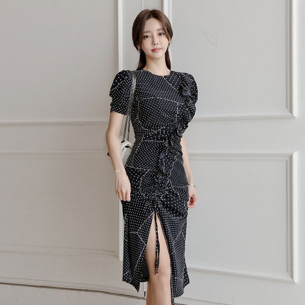 arrival fashion elegant women's party summer plied simple black dot temperament asymmetrical dress, Black;gray
arrival fashion elegant women's party summer plied simple black dot temperament asymmetrical dress, Black;gray