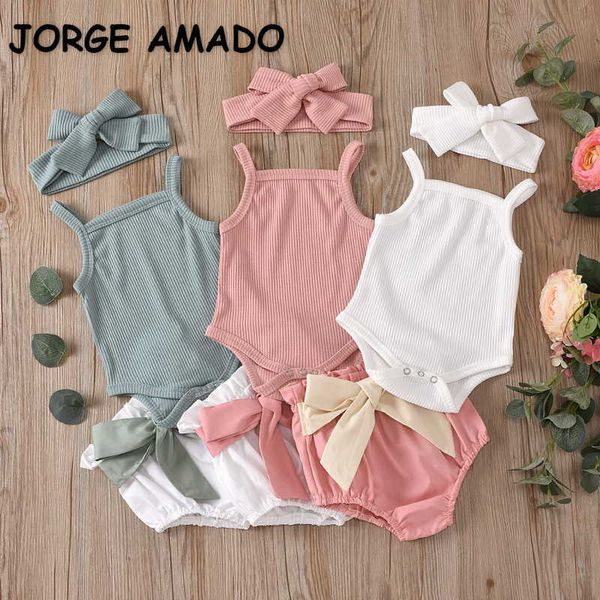 summer baby 3-piece sets cotton soild waffle sleeveless jumpsuit + shorts hairband cute outfits e252 210610, White
summer baby 3-piece sets cotton soild waffle sleeveless jumpsuit + shorts hairband cute outfits e252 210610, White