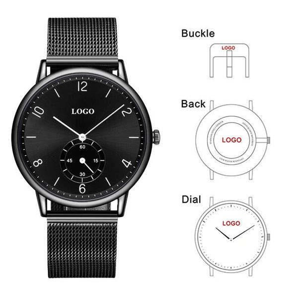 wristwatches cl031 oem brand black watch dial customize logo men watches stainless steel and leather band make your own, Slivery;brown
wristwatches cl031 oem brand black watch dial customize logo men watches stainless steel and leather band make your own, Slivery;brown
