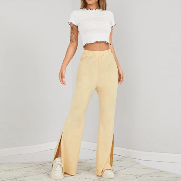 women's pants & capris side slit high waist leg wide flare 2021 summer casual loose thin skirt boot out, Black;white
women's pants & capris side slit high waist leg wide flare 2021 summer casual loose thin skirt boot out, Black;white