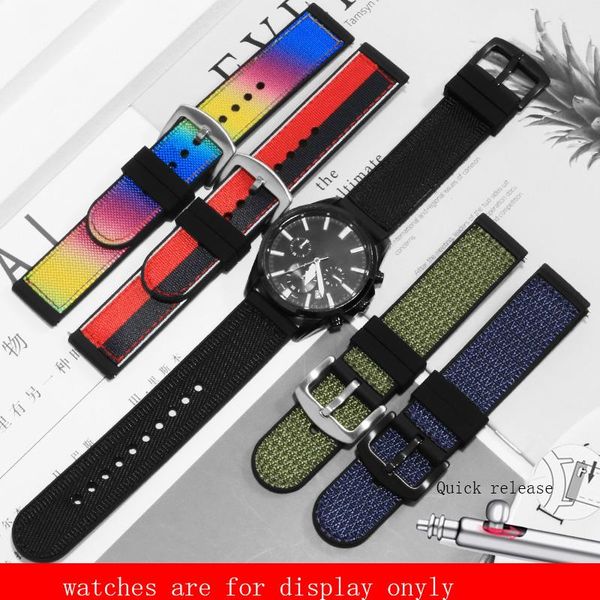 watch bands nylon+silicone band 20 22mm black blue with pin buckle wristband for men's outdoor sport accessories quick release, Black;brown
watch bands nylon+silicone band 20 22mm black blue with pin buckle wristband for men's outdoor sport accessories quick release, Black;brown