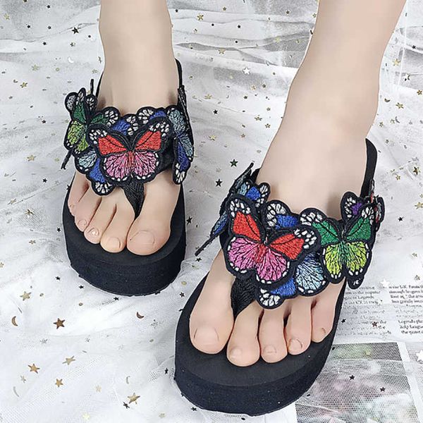 slippers summer leisure elegant women appliques butterfly thick platform wedge lightweight outdoor beach flip flops ladies shoes l, Black
slippers summer leisure elegant women appliques butterfly thick platform wedge lightweight outdoor beach flip flops ladies shoes l, Black