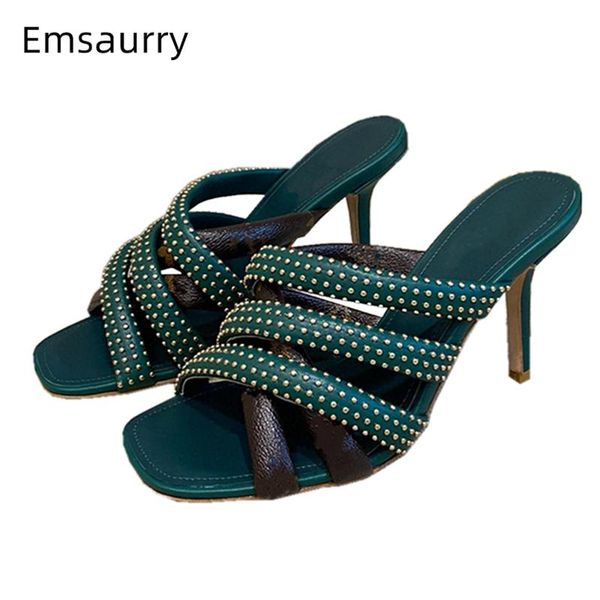 dress shoes rivet decor genuine leather sandals for girls women stiletto heel cross narrow band open toe slingbacks slim mules summer, Black
dress shoes rivet decor genuine leather sandals for girls women stiletto heel cross narrow band open toe slingbacks slim mules summer, Black