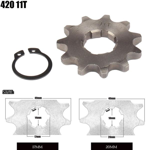 parts motorcycle front engine sprocket 420 17mm 20mm 11 tooth for stomp upower dirt pit bike atv quad go kart moped buggy scooter
parts motorcycle front engine sprocket 420 17mm 20mm 11 tooth for stomp upower dirt pit bike atv quad go kart moped buggy scooter