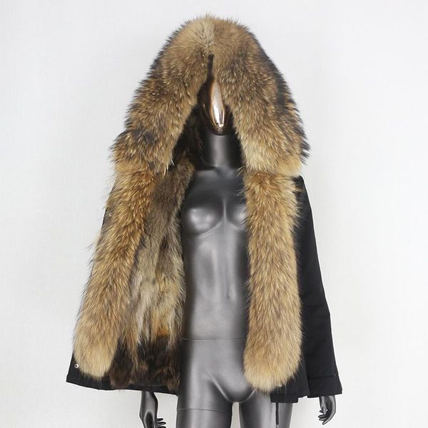 women's fur & faux 2021 waterproof short parka winter jacket women real coat natural raccoon outerwear streetwear detachable, Black
women's fur & faux 2021 waterproof short parka winter jacket women real coat natural raccoon outerwear streetwear detachable, Black