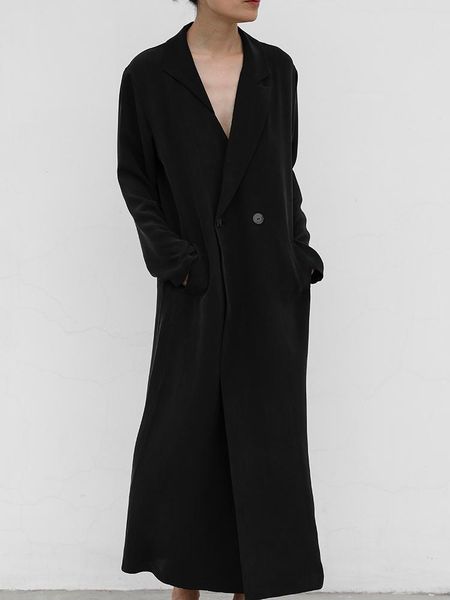 women's trench coats jiunine original design heavy silk windbreaker mulberry sand wash crepe de chine distressed asymmetric coat, Tan;black
women's trench coats jiunine original design heavy silk windbreaker mulberry sand wash crepe de chine distressed asymmetric coat, Tan;black