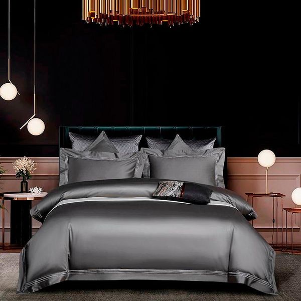 embroidery line duvet cover set fitted/flat sheet white gray high end 600tc egyptian cotton soft bedding 4pcs king size sets
embroidery line duvet cover set fitted/flat sheet white gray high end 600tc egyptian cotton soft bedding 4pcs king size sets
