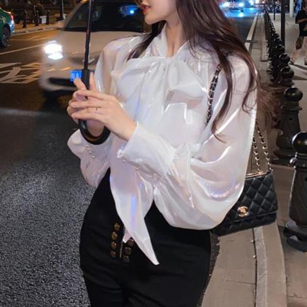 women's blouses & shirts hzirip chic folds solid sweet girl casual bow lantern sleeve women 2021 autumn korean all-match fashion elega, White
women's blouses & shirts hzirip chic folds solid sweet girl casual bow lantern sleeve women 2021 autumn korean all-match fashion elega, White