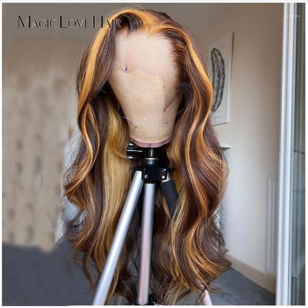 magic love 13*4 body wave wigs highlight human hair lace front brazilian colored for women1, Black;brown
magic love 13*4 body wave wigs highlight human hair lace front brazilian colored for women1, Black;brown