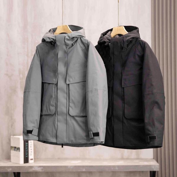 The new men's autumn/Winter 2021 high quality outdoor hooded down et with large pocket dign is stylish and simple M-3XL, Black;white
The new men's autumn/Winter 2021 high quality outdoor hooded down et with large pocket dign is stylish and simple M-3XL, Black;white