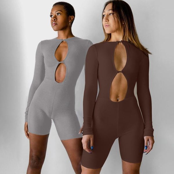 women's jumpsuits & rompers bodycon romper long sleeve cut out solid color skinny one piece jumpsuit shorts, Black;white
women's jumpsuits & rompers bodycon romper long sleeve cut out solid color skinny one piece jumpsuit shorts, Black;white