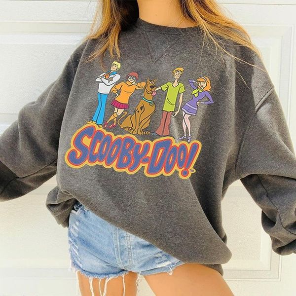 women's hoodies & sweatshirts vintage grey cartoon letter printed o-neck sweatshirt street women youth clothing loose casual french fas, Black
women's hoodies & sweatshirts vintage grey cartoon letter printed o-neck sweatshirt street women youth clothing loose casual french fas, Black