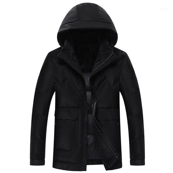 men's autumn and winter hooded down jacket white duck business casual coat1, Black
men's autumn and winter hooded down jacket white duck business casual coat1, Black
